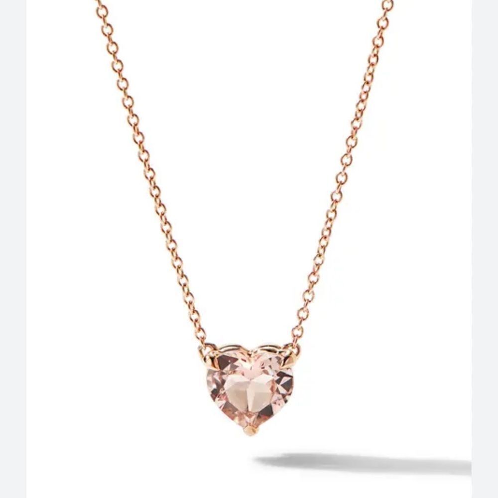 Light Pink / Rose Gold Heart Pendant Necklace (sold by Nordstrom) NEW